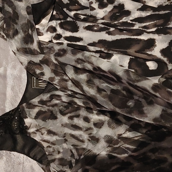 Vintage Nightway Mini Dress Sz 14W - Picture 2 of 3